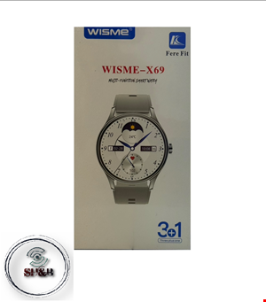ساعت هوشمند برند ویسمی مدل WISME-X69 رنگ نقره ای