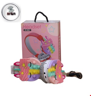 هدفون بلوتوثی مدل KT-55C طرح یونیکورن